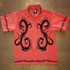 Vintage JNCO button down short sleeve dragon shirt